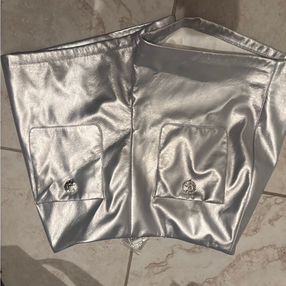 Endless Rose Metallic Silver Shorts